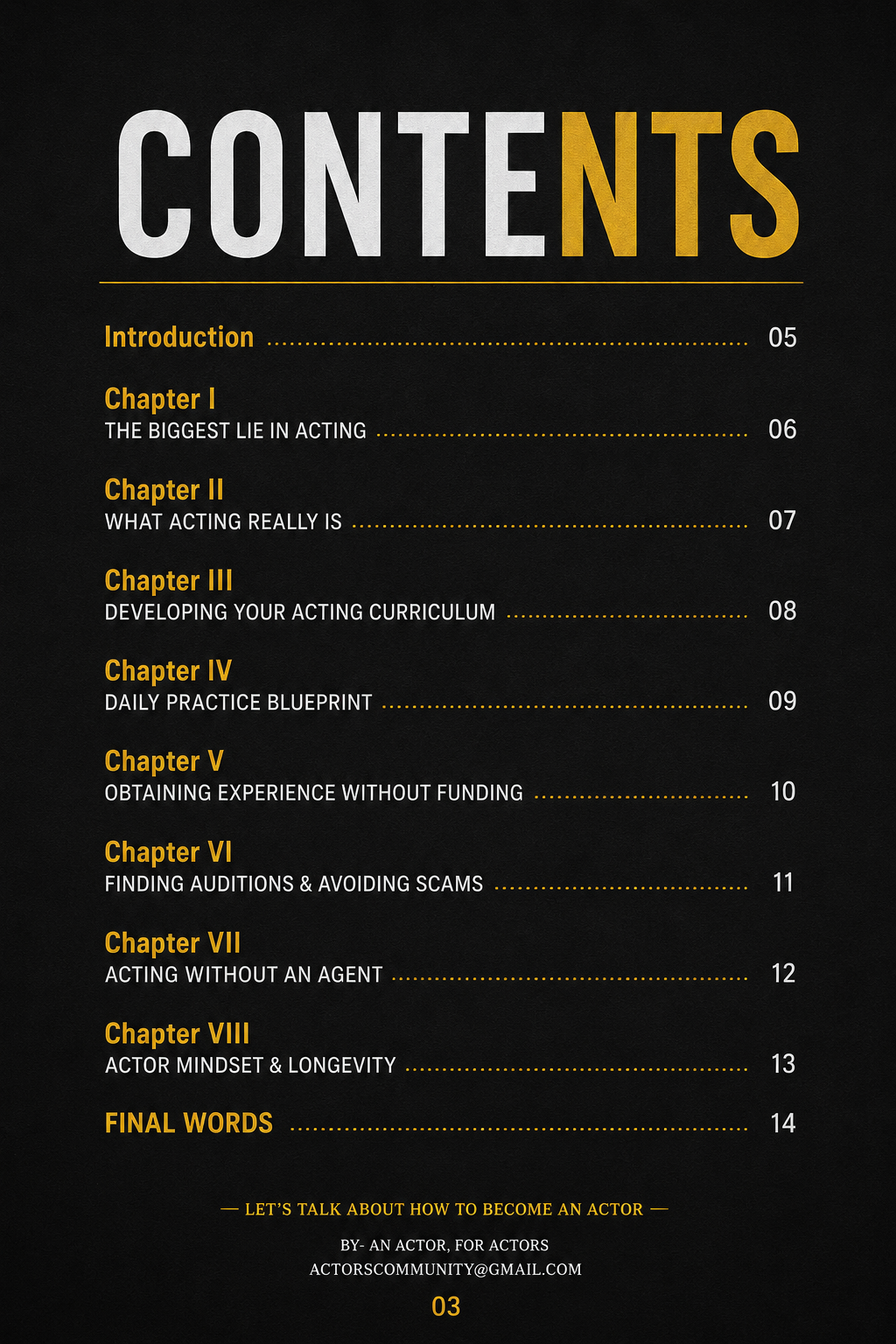 Start Your Acting Career — Beginner's Guide (PDF)
