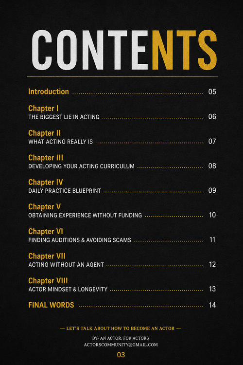 Start Your Acting Career — Beginner's Guide (PDF)